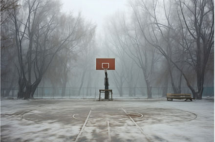 Athletic Basketball court outdoor, a Sports & Recreation Photo by Ylivdesign