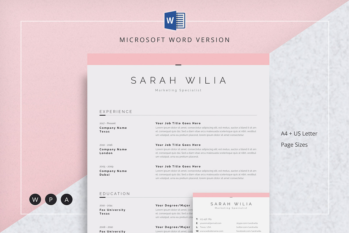 Resume/CV, a Stationery Template by Mr-Template (Photo 1 of 6)