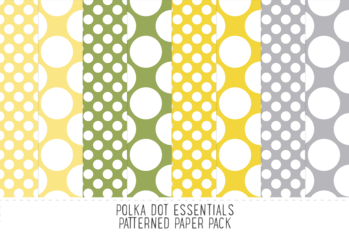 Yellow & Grey Pattern Paper Pack, a Pattern Graphic by Angie Sandy (Photo 2 of 2)