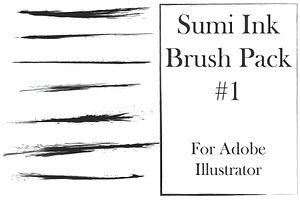 Sumi Ink Brush Pack 1 Illustrator