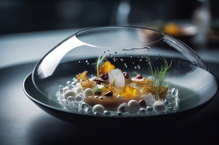 Delicious fish soup in a glass bowl, a Photo by Iftikhar Alam