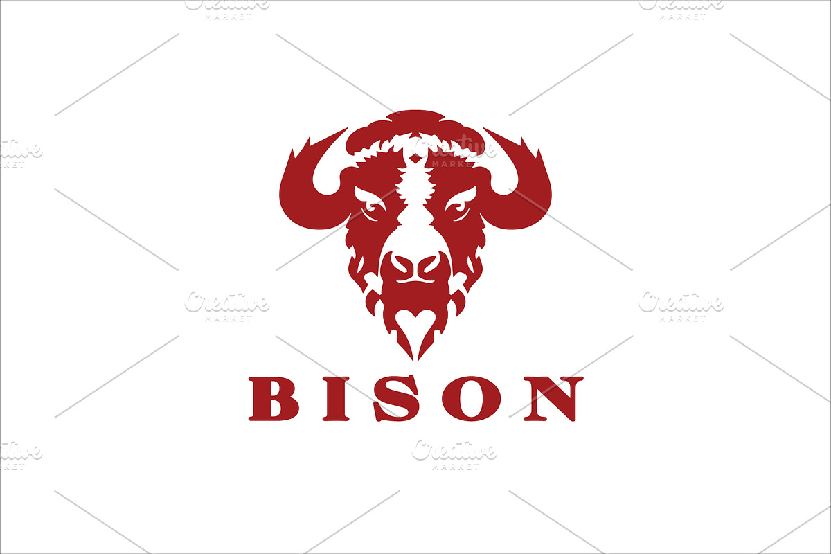 Bison Logo Design Template, a Branding & Logo Template by Vectorium Studio (Photo 1 of 4)