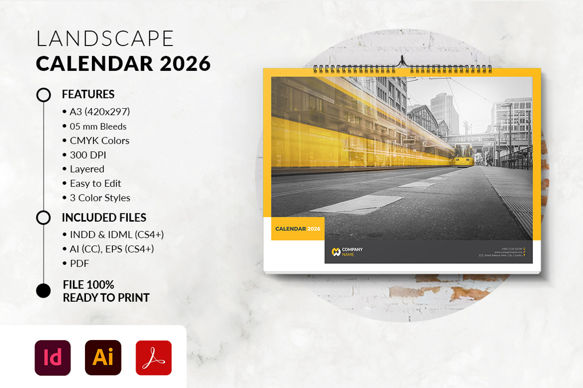 A3 Landscape Calendar 2026 preview 6