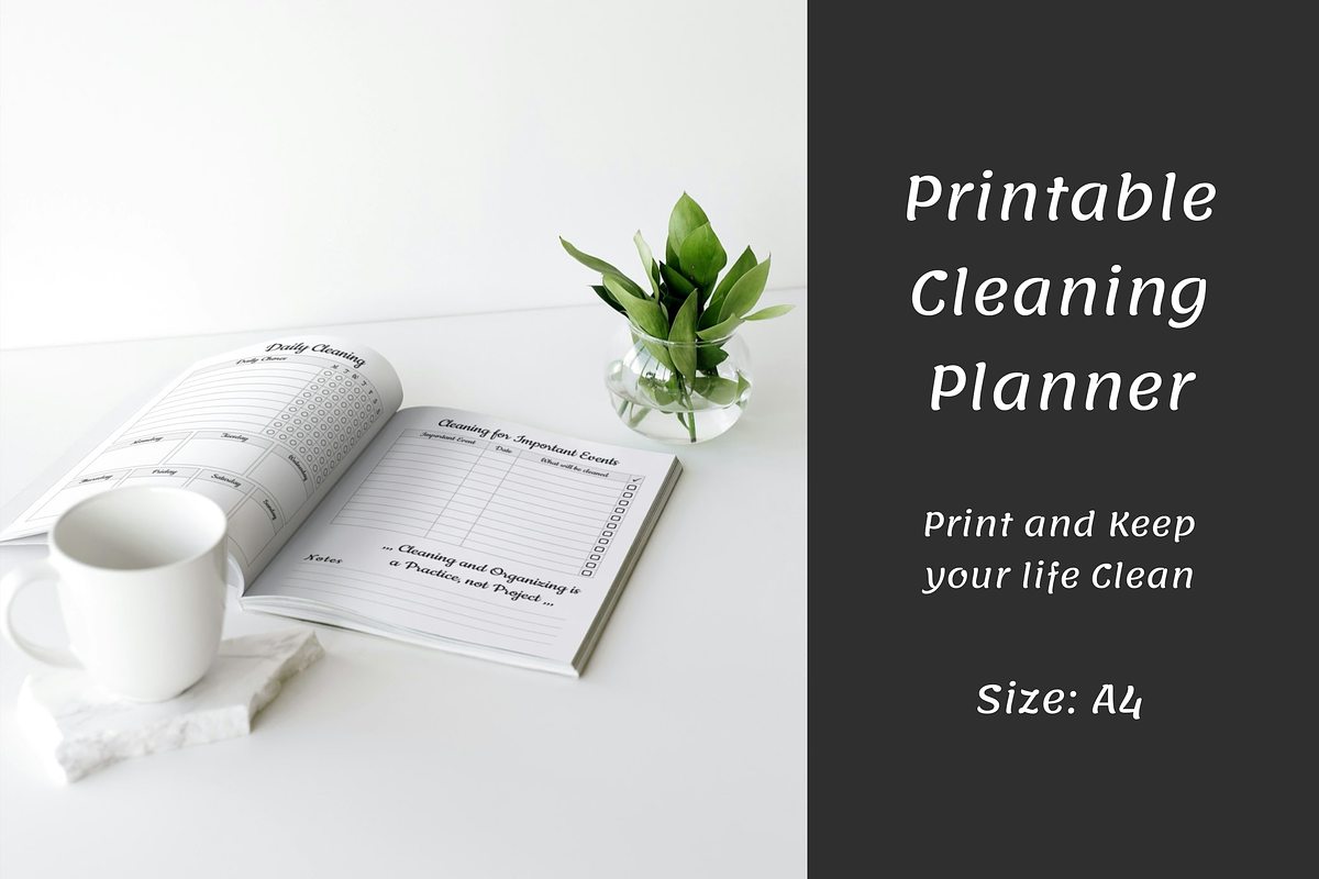 Editable Cleaning Planner Template, a Print Template by POC Digital (Photo 4 of 6)