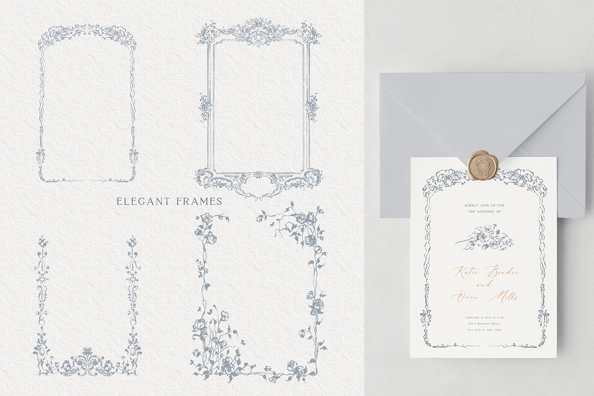 Baroque fine art clipart collection, an Illustration by Sensual Art (Photo 5 of 12)