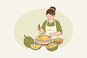 Durian Wonders Illustration, an Object Graphic by Jump Studio (Thumbnail 4 of 12)