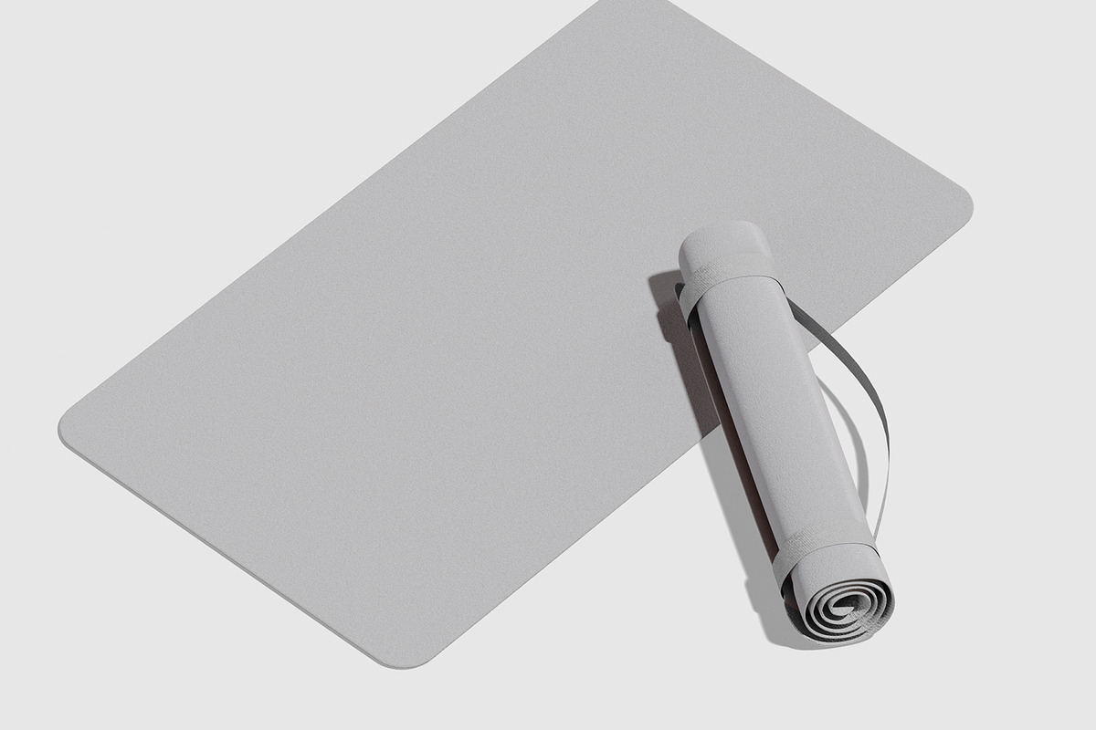 Yoga Mat Mockup, a Merchandise Mockup by Permadi Creative (Photo 3 of 5)