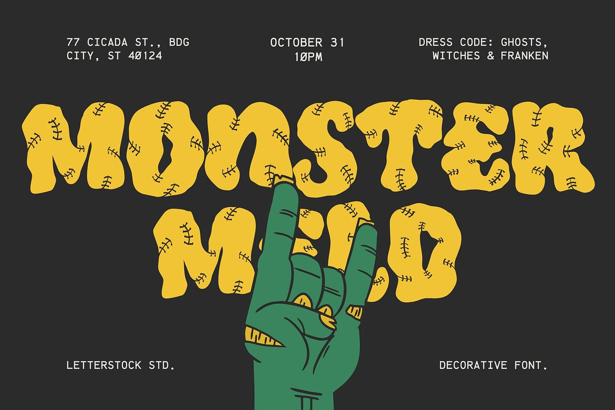 Monstermeld, a Blackletter Font by LetterStock (Photo 1 of 6)