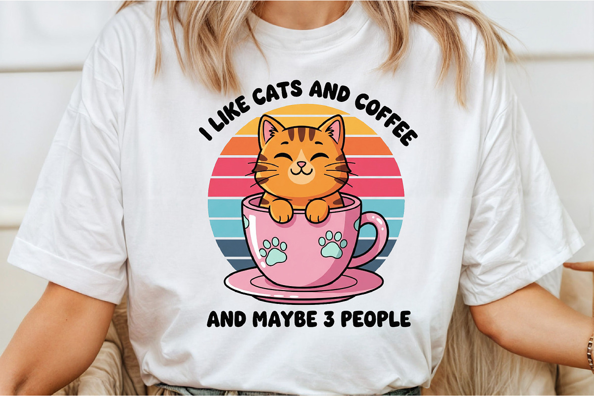 I Like Cats And Coffee Funny Cat, an Illustration by DreamCafeArt (Photo 2 of 6)