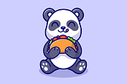 Cute Panda Eating Taco Cartoon, an Animal Illustration by Catalyst Labs (Thumbnail 3 of 3)