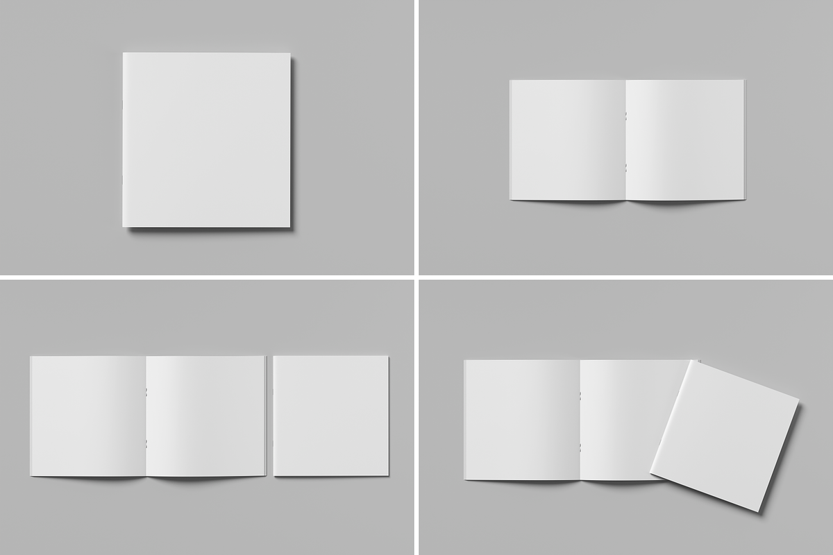 Square Brochure Mockup, a Books & Magazine Mockup by BLISS DESIGN (Photo 2 of 2)