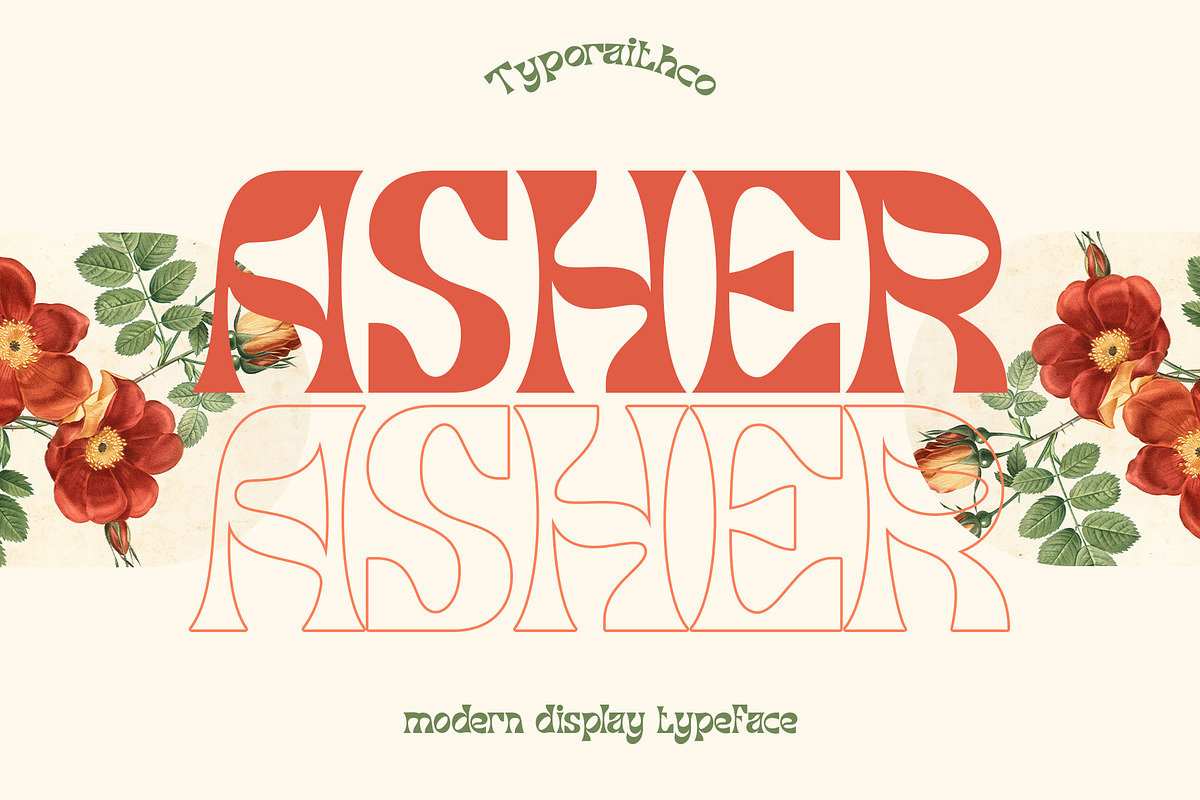 Asher | Modern Display Typeface, a Sans Serif Font by Typoraith Co (Photo 9 of 9)