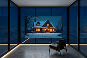 Cozy Winter House Night Background, a Holiday Photo by Aura Canyon HQ (Thumbnail 3 of 7)