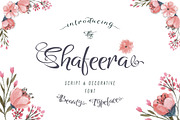 Shafeera Script Font, a Script Font by yantodesign (Thumbnail 1 of 13)