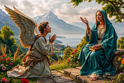 Celestial Angelic Annunciation, a Person Illustration by StockVerse Creative (Thumbnail 3 of 4)