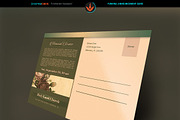 Vintage Green Funeral Announcement, a Card Template by SeraphimChris (Thumbnail 4 of 6)
