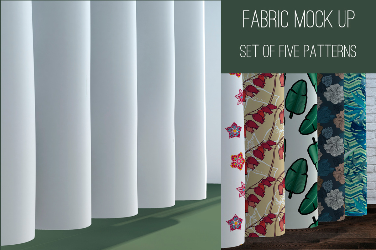 Set of 5 patterns. Mock up., an Advertising Mockup by zeffir