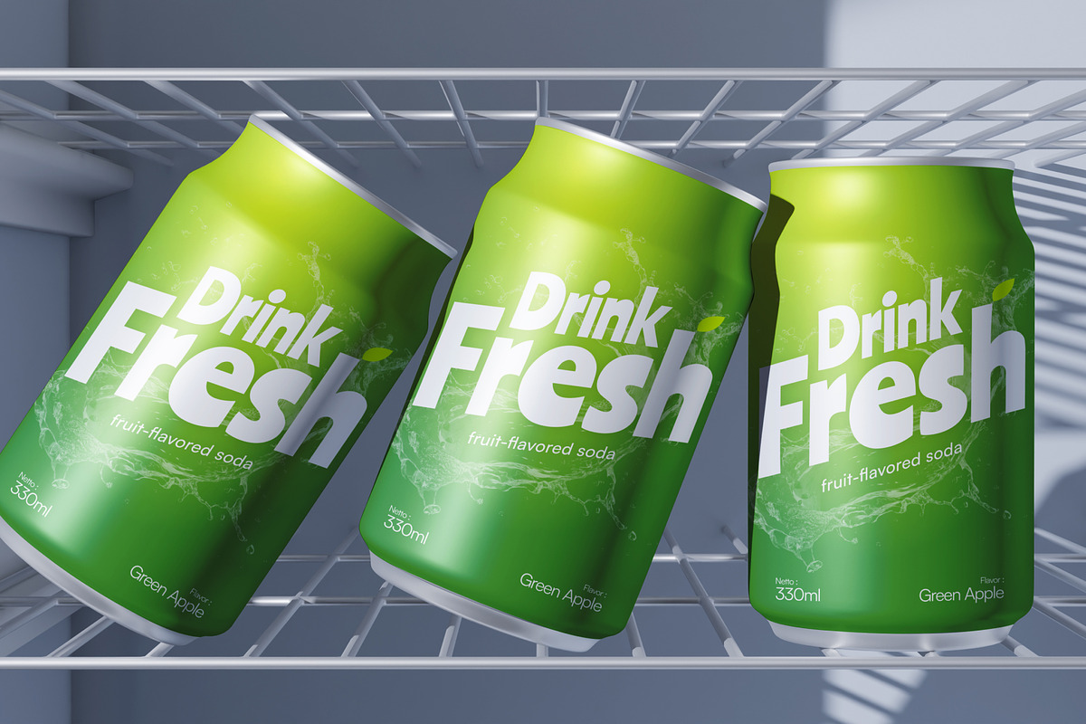 Tin Can Beverage Mockup, a Packaging Mockup by SLAB! Design (Photo 6 of 7)