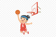 Kids Basketball Player Vector, a Person Illustration by Partikusi Design (Thumbnail 3 of 3)