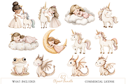 Little Princess Watercolor Clipart, an Illustration by MockupWizard (Thumbnail 3 of 7)