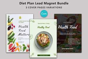 Diet Plan Lead Magnet Bundle - Canva