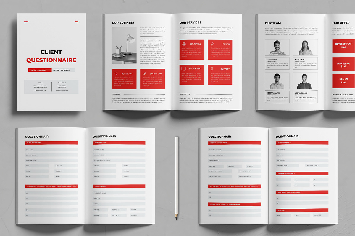 Client Questionnaire Brochure, a Brochure Template by ContestDesign (Photo 1 of 3)