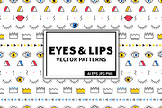 Weird Eyes Seamless Patterns Set, a Pattern Graphic by Krolja (Thumbnail 1 of 6)