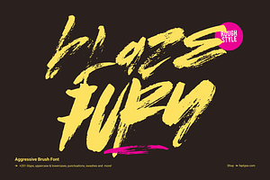Blaze Fury | Aggressive Brush Font