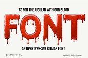 Blood 3D Font, a Font by Loudoun Design Co. (Thumbnail 1 of 6)