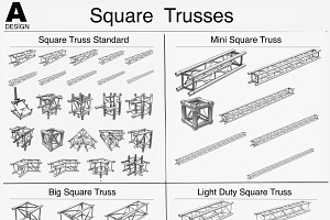 Square Light Trusses - 50 PCS