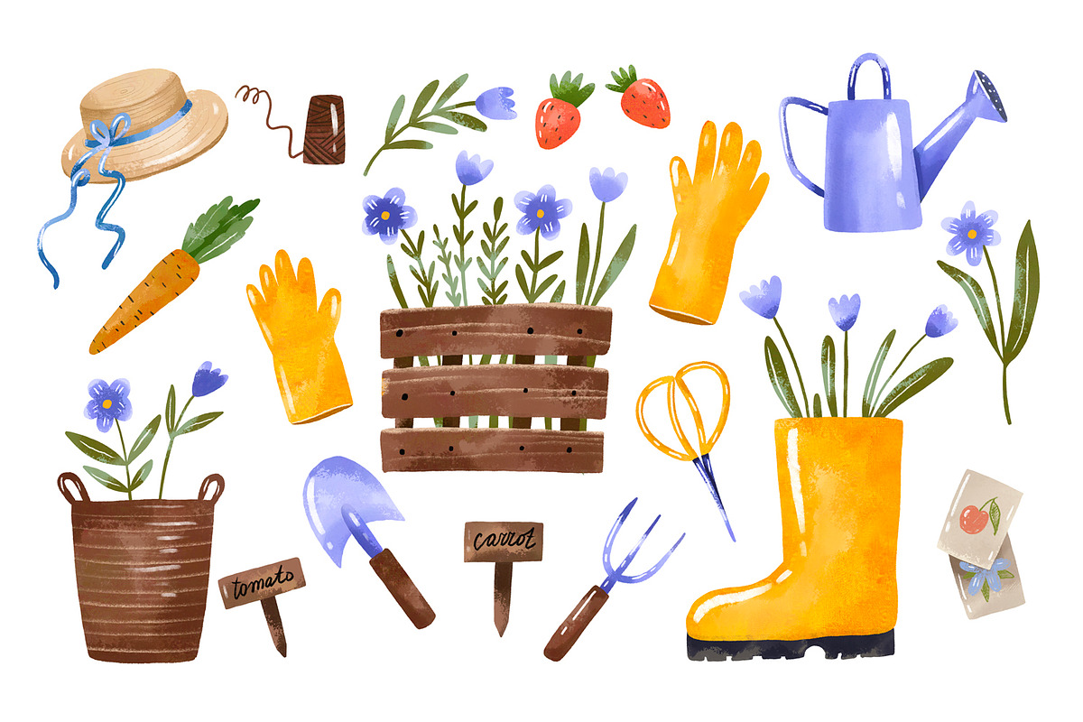 Spring Gardening.  Garden, an Object Graphic by the_myro