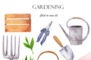 Gardening watercolor set, an Illustration by Watercolor & sketches (Thumbnail 2 of 7)