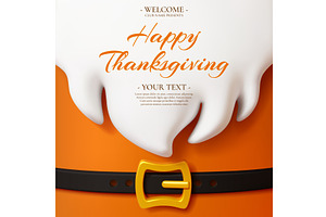 Happy Thanksgiving party flyer, a Seasonal Illustration by Buch&Bee
