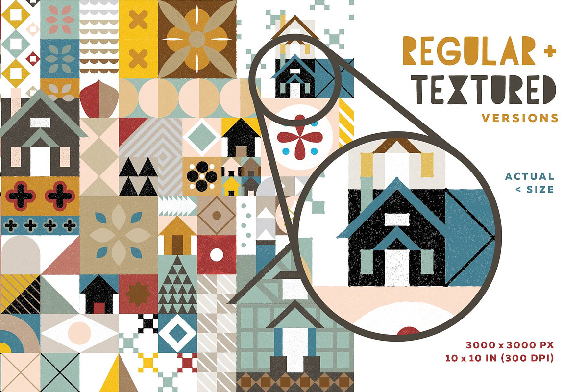 Whimsy Geometric Pattern Bundle, a Pattern Graphic by Anugraha Design (Photo 8 of 11)