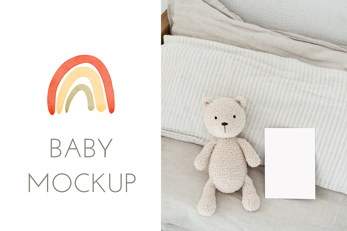 Baby Vertical Card Mockup, a Mockup by sparklemockup (Photo 1 of 3)
