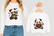 Quirky Valentines Panda Clipart, an Illustration by designcity5 (Thumbnail 3 of 5)