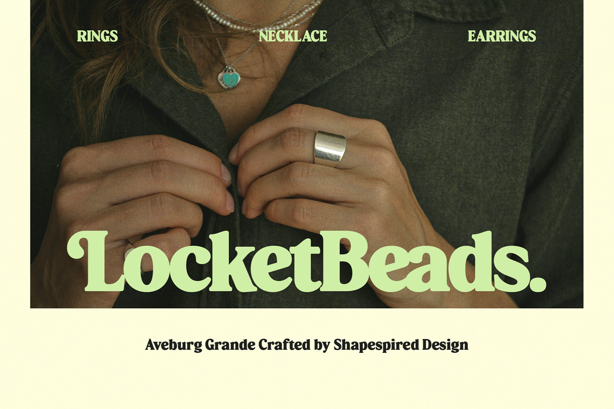 Aveburg Grande - Retro Chunk, a Serif Font by Shapespired Design (Photo 6 of 22)