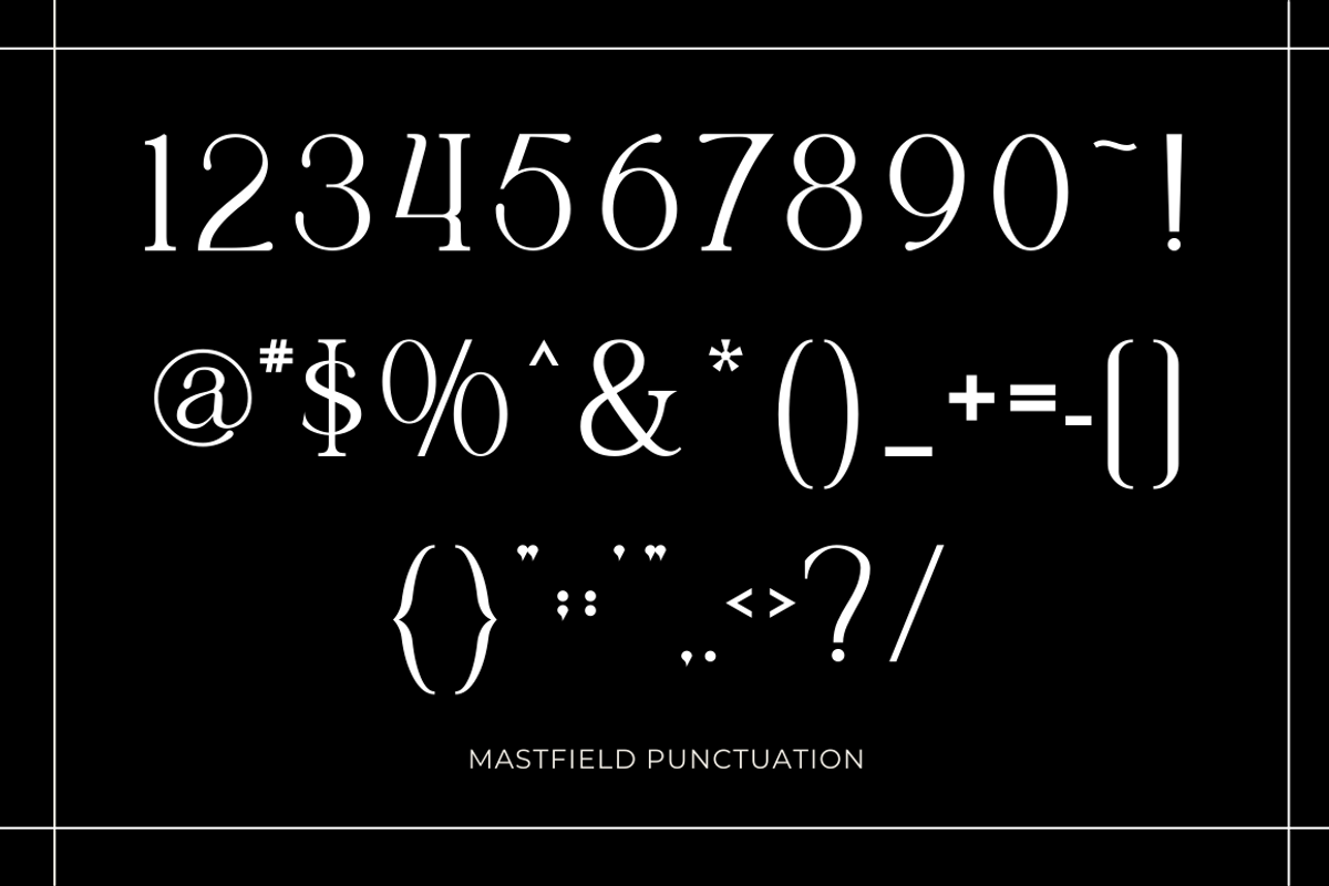 Mastfield - Modern Display Font, a Symbol Font by Sronstudio (Photo 15 of 18)