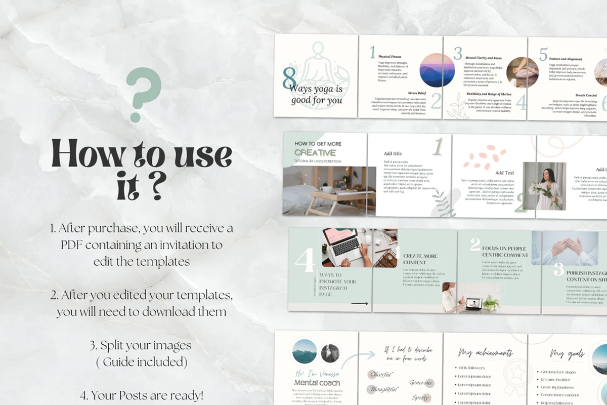 Health Coach Carousel Template, a Social Media Template by PittaFinePrint (Photo 4 of 7)