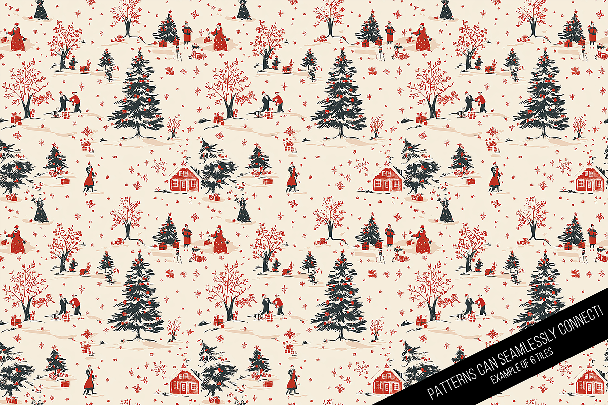 Vintage Holiday 2 Digital Paper, a Pattern Graphic by Chromolume Studio (Photo 23 of 28)