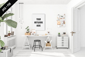 Home Office Workspace Mockup