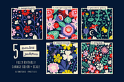 Midnight Garden Graphic Collection, a Pattern Graphic by rouxsupplyco (Thumbnail 5 of 12)