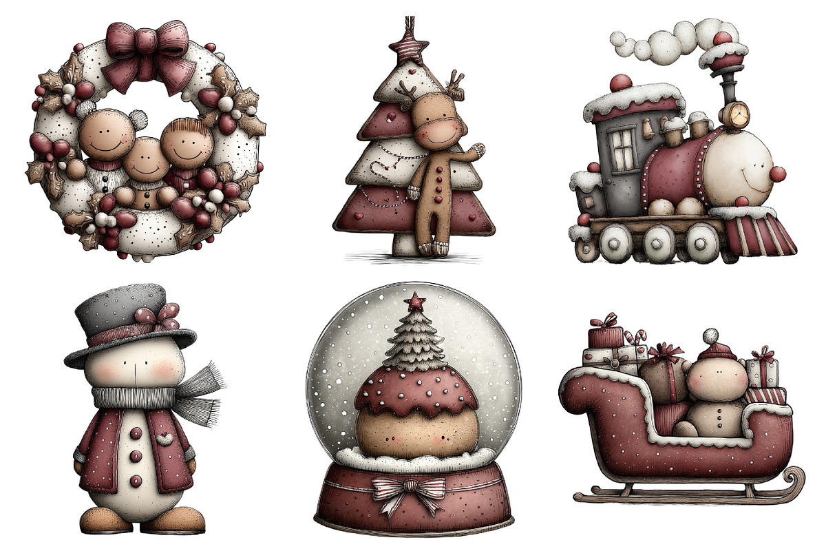 Gingerbread Christmas PNG Clipart, an Illustration by Daily.Designs (Photo 4 of 5)