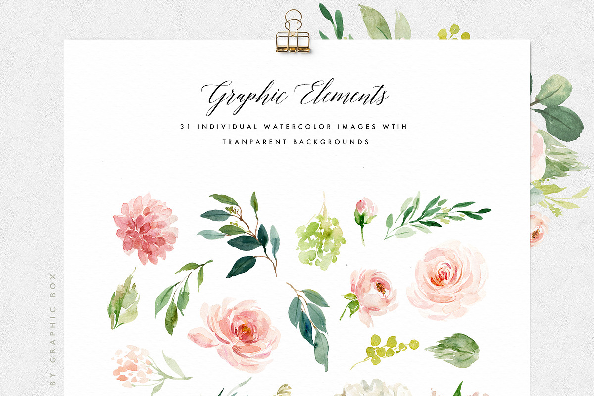 Ethereal Blush-Florals Graphic Set, a Decorative Illustration by Graphic Box (Photo 8 of 8)
