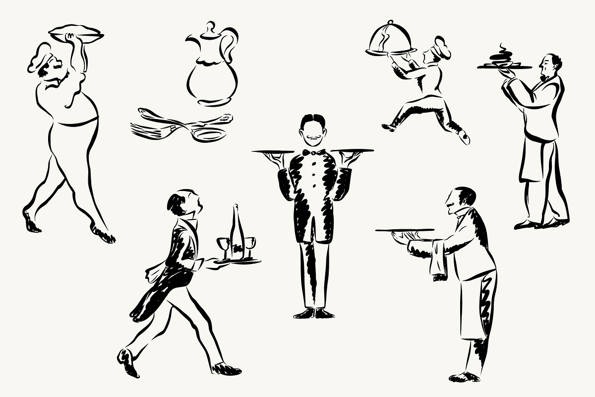Restaurant Staff Vector Bundle, a Person Illustration by Little Gremlin (Photo 3 of 8)