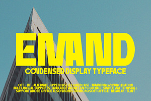 Emand - Sans Condensed Font, a Sans Serif Font by tebaltipislab