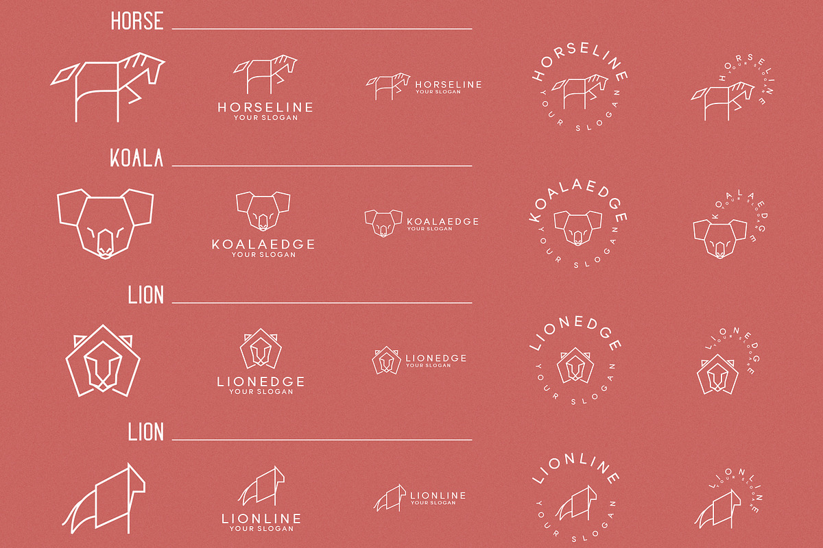 116 Geometric Animal Logos -30%, a Branding & Logo Template by VP Fonts (Photo 8 of 11)