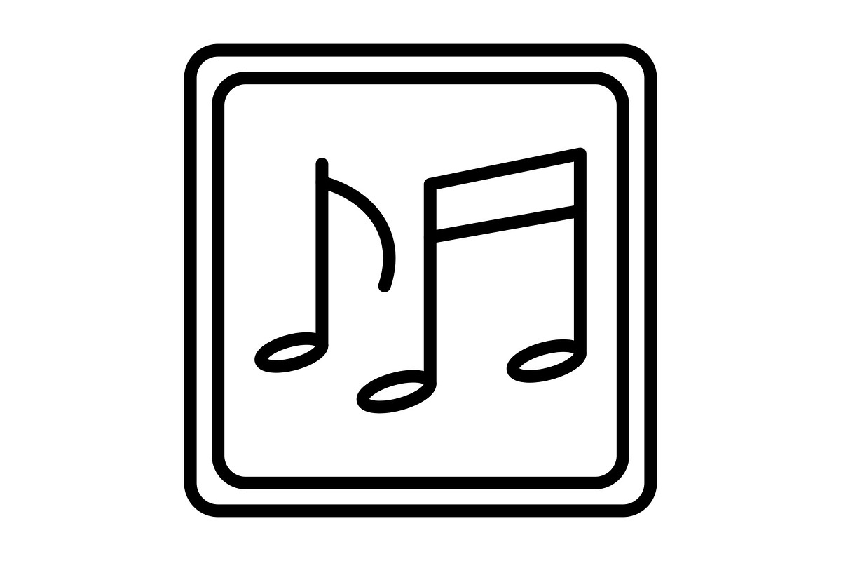 Musical Note Line Icon, an Icon by Pexelpy