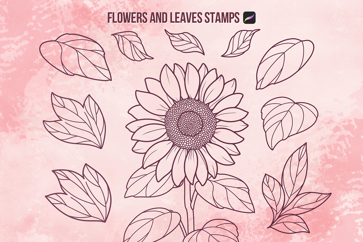 Floral Procreate Stamps for Tattoo, a Brush Add-On by InkPrintsTattoo (Photo 7 of 9)