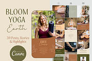 Bloom Yoga Earth Canva Template, a Social Media Template by The Inspired Brand (Thumbnail 1 of 6)